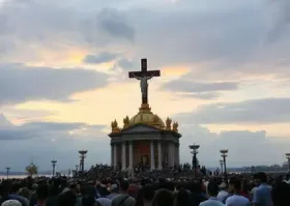 evento religioso na Orla do Gasômetro