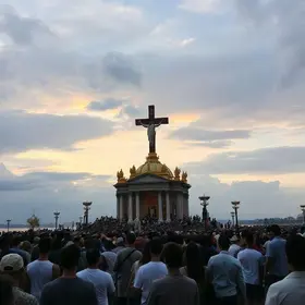 evento religioso na Orla do Gasômetro