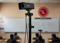 câmeras com áudio em salas de aula