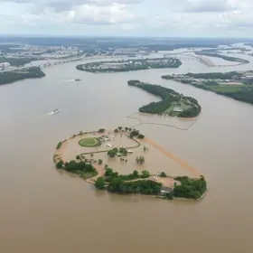 risco de inundação nas Ilhas de Porto Alegre